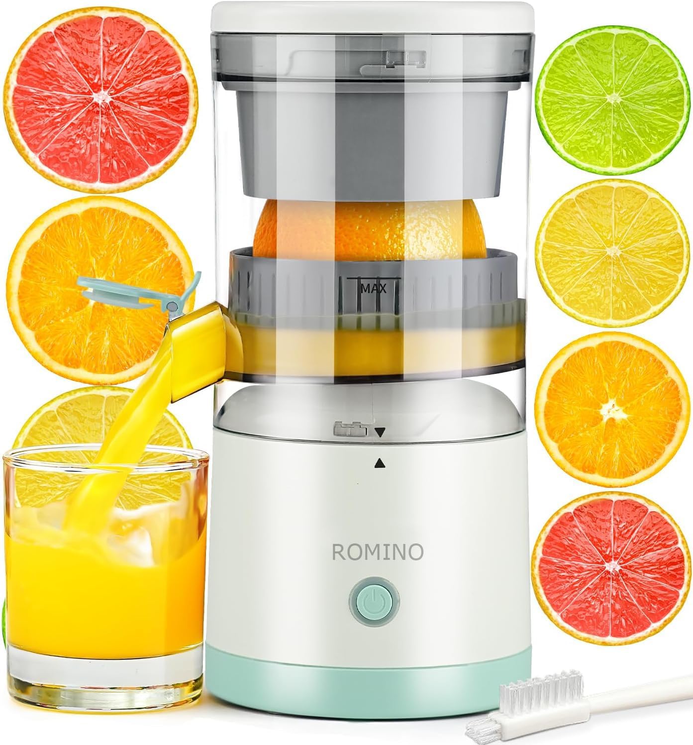 Electric Citrus Juicer Machine, Wireless Citrus Press Juicer, Manual Mosambi Juice Maker, Instant Juice Machine For Fruits, Mini Portable Juicers, 200ml Capacity - 45 Watts Multi GenzVybs